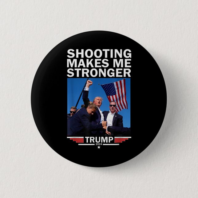 Macht mich stärker Donald Trump 2024 Button (Vorderseite)