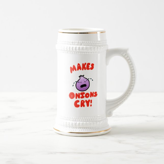 Macht Onions weinen! Bierglas (Rechts)