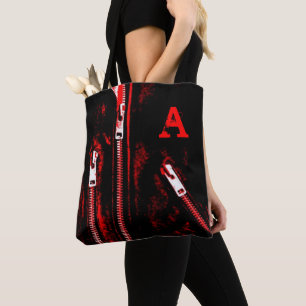 Macht rotes Druck Monogramm ganz über