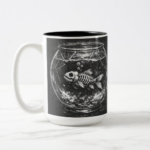"Macht sich großartig" - Goldfisch von BurnsInHell Zweifarbige Tasse