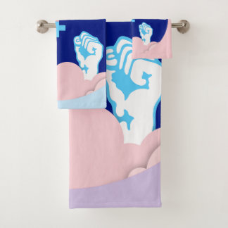 Macht und Balance Sonne und Mond Transgender-Symbo Badhandtuch Set