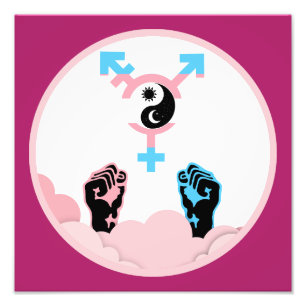 Macht und Balance Sonne und Mond Transgender-Symbo Fotodruck