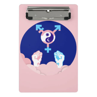 Macht und Balance Sonne und Mond Transgender-Symbo Mini Klemmbrett