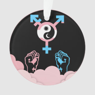 Macht und Balance Sonne und Mond Transgender-Symbo Ornament