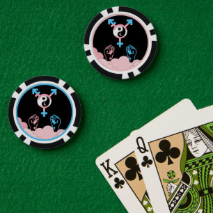 Macht und Balance Sonne und Mond Transgender-Symbo Pokerchips
