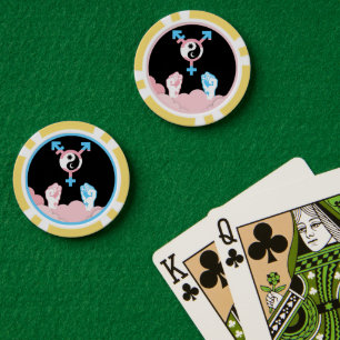 Macht und Balance Sonne und Mond Transgender-Symbo Pokerchips