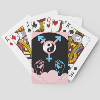 Macht und Balance Sonne und Mond Transgender-Symbo Spielkarten