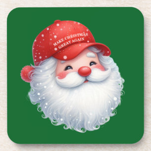 Macht Weihnachten wieder groß Maga GOP Santa Getränkeuntersetzer