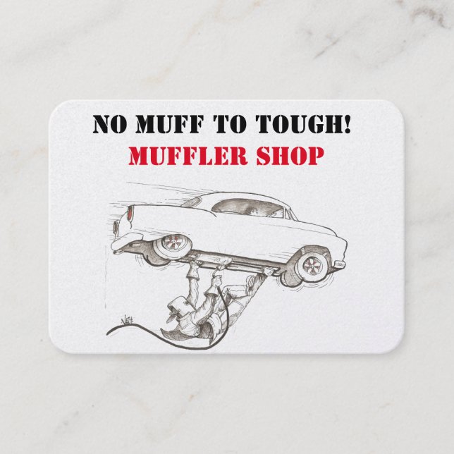 Mächtig, 3,5" x 2,5", wenn es um Ihr busine geht Visitenkarte (Vorderseite)