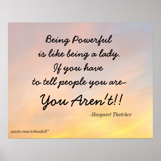 MÄCHTIG MARGARET THATCHER SEIN POSTER (Vorne)