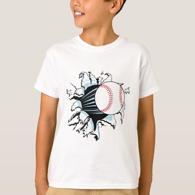 mächtige Baseball-Rippen T-Shirt (Vorderseite)