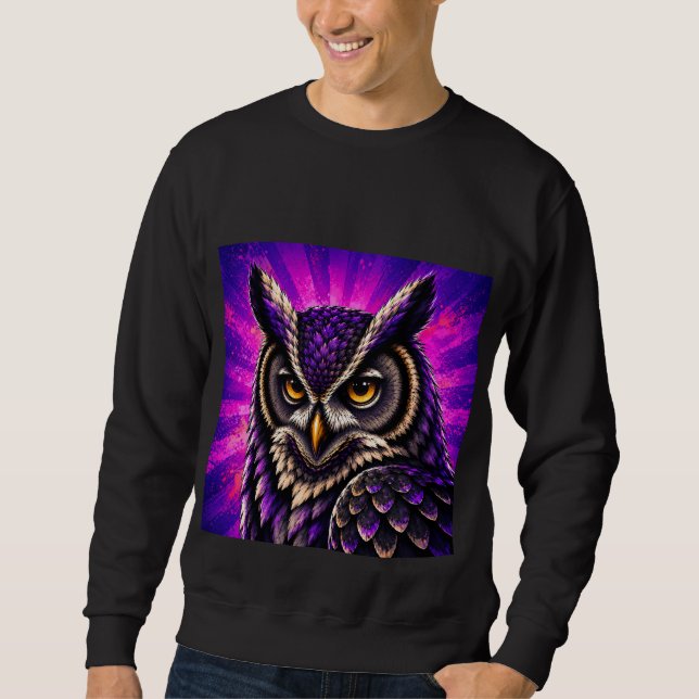 Mächtige Eule Vintage-Wildlife Sweatshirt (Vorderseite)