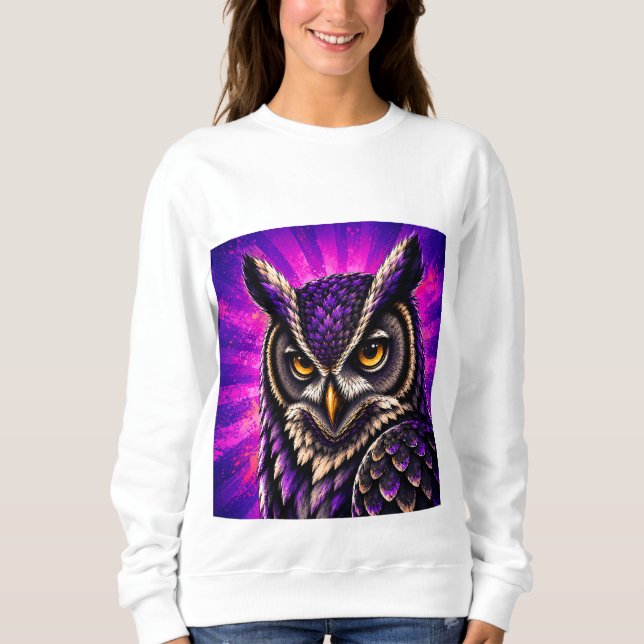 Mächtige Eule Vintage-Wildlife Sweatshirt (Vorderseite)