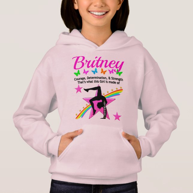 MÄCHTIGE GYMNAST PERSONALISIERT HOODIE (Vorderseite)