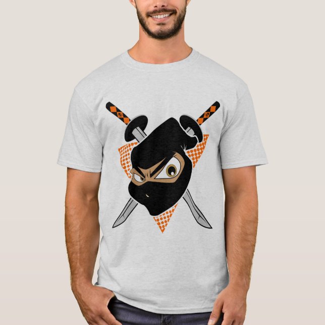 Mächtige Ninja Orange T-Shirt (Vorderseite)