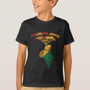 Mächtige Wurzeln nach dem schwarzen Stolz der Afri T-Shirt