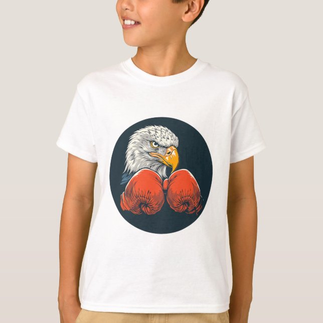 Mächtiger Adler mit Boxhandschuhen für einen dynam T-Shirt (Vorderseite)