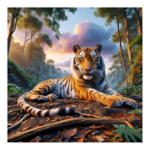 Mächtiger Bengalischer Tiger im Wilden Dschungel