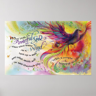 Mächtiger Gott, 20"x12.5", drucken Poster