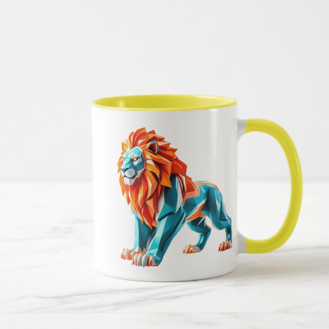 Mächtiger Löwe der Tiere. Tasse (Rechts)