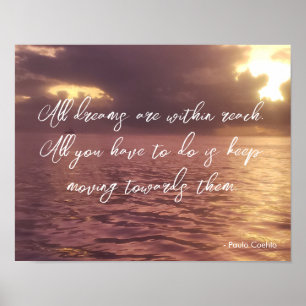 Mächtiger Motivierender Stürmischer Ozeanhimmel Poster