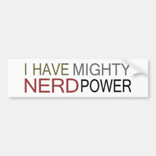 MÄCHTIGER NERD-POWER AUTOAUFKLEBER