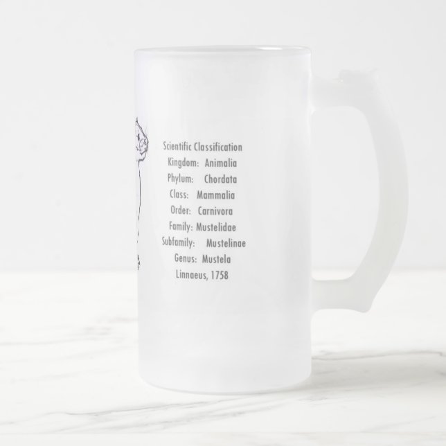 Mächtiger Weasel Mattglas Bierglas (Rechts)