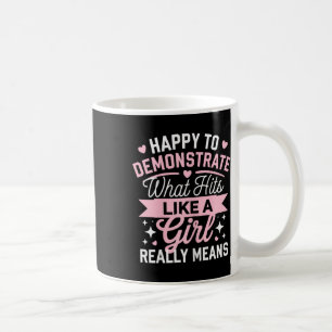 Mächtiges Karate-Mädchen Statement Design Kaffeetasse