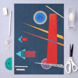 Mächtiges Rot - Kandinsky Moderne Kunst Decoupage Seidenpapier