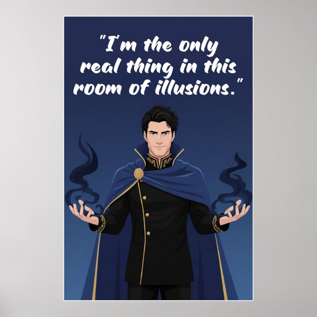 Machtloser Buchzitatposter Poster (Vorne)