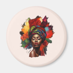 Machtvolle afroamerikanische Frau Magnet