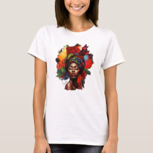 Machtvolle afroamerikanische Frau T-Shirt