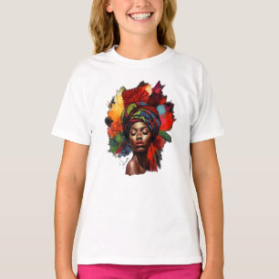 Machtvolle afroamerikanische Frau T-Shirt