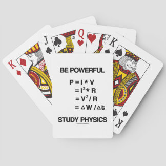 Machtvolle (Power-Gleichungen) Studienphysik Spielkarten