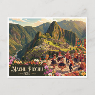 Machu Picchu Aguas Calientes Peru Postkarte