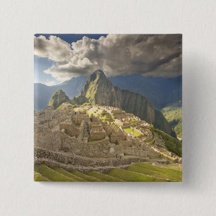 Machu Picchu, alte Ruinen, UNESCO-Welt 2 Button