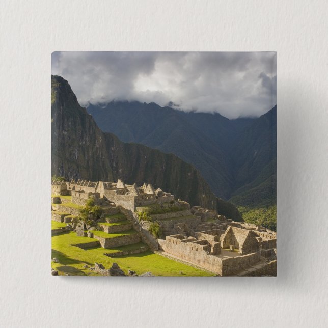Machu Picchu, alte Ruinen, UNESCO Welt 4 Button (Vorderseite)