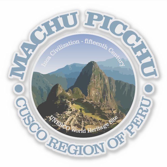 Machu Picchu Aufkleber (Vorderseite)