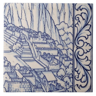 Machu Picchu Azulejo-Wandbild 4 von 6 Mitte rechts Fliese