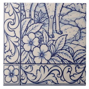 Machu Picchu Azulejo-Wandbild 5 von 6 unten links Fliese