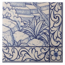 Machu Picchu Azulejo-Wandbild 6 von 6 unten rechts