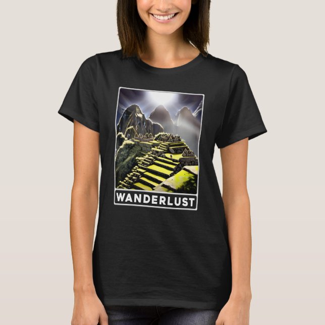 Machu Picchu Cordillera Peru Wanderlust T-Shirt (Vorderseite)