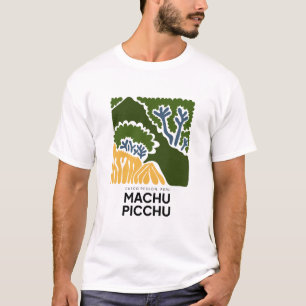 Machu Picchu Cusco Peru abstraktes Reise floral T-Shirt