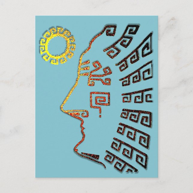 Machu Picchu Cusco Peru auf Light Blue Postkarte (Vorderseite)