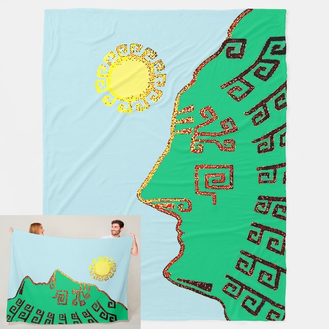 Machu Picchu Cusco Peru Zeichnend Fleece Blanket (Von Creator hochgeladen)