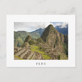 Machu Picchu, inca city in Peru weiße Postkarte