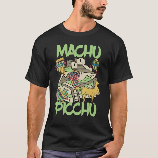 Machu Picchu Inca Peru Souvenir Ruined city South  T-Shirt (Vorderseite)