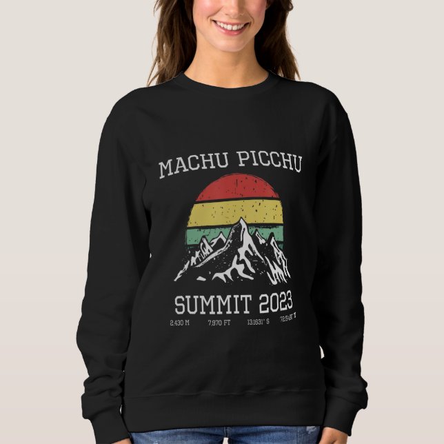 Machu Picchu Inca Trail Summit 2023 Sun Hike Cusco Sweatshirt (Vorderseite)
