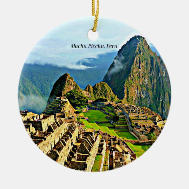 Machu Picchu Keramik Ornament (Vorne)