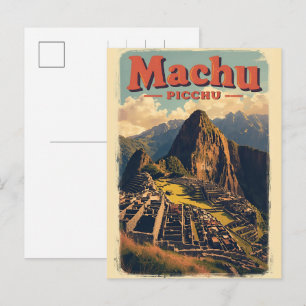 Machu Picchu Peru Bergansichten Geschenke Feiertagspostkarte